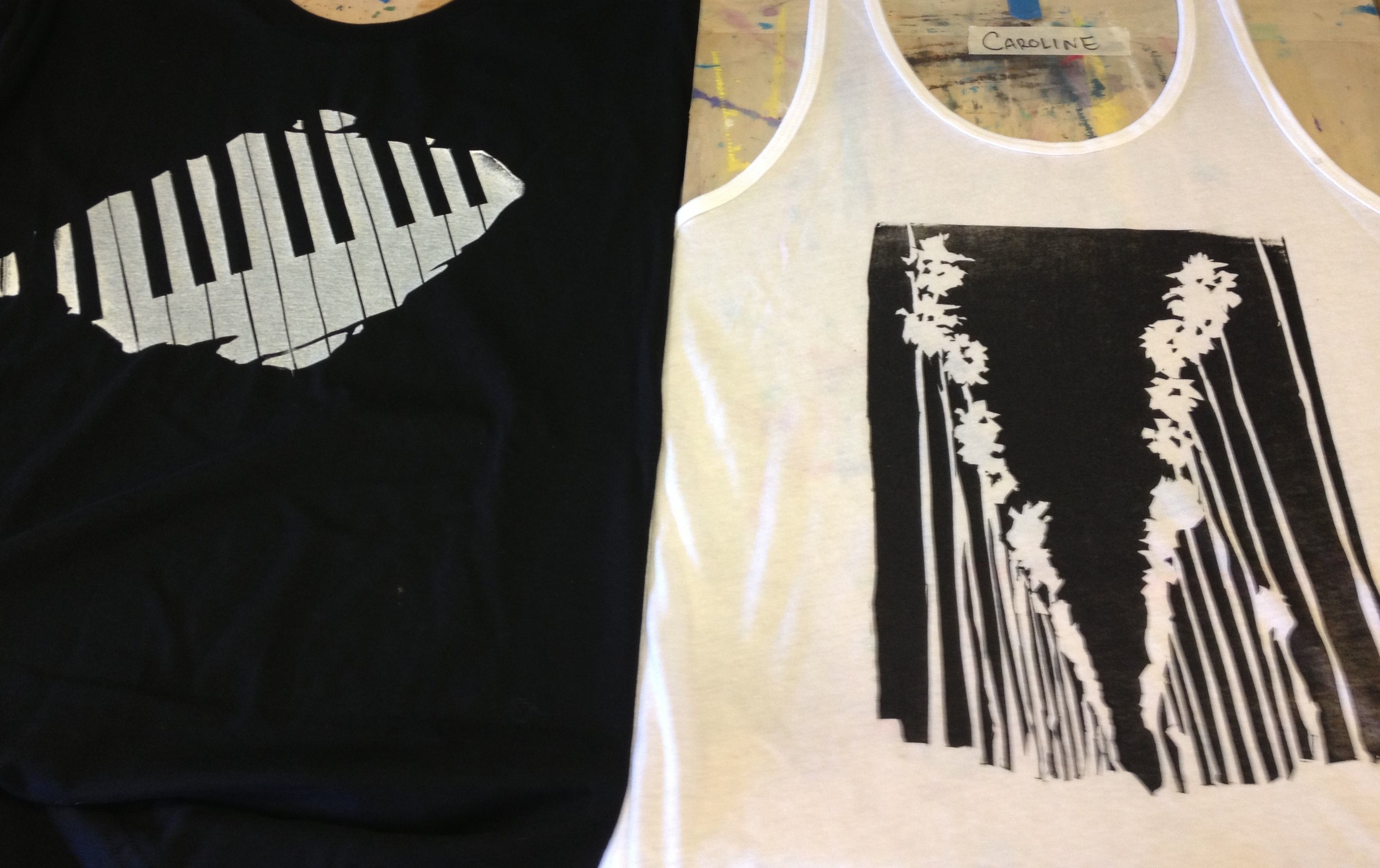 Screenprints on fabric