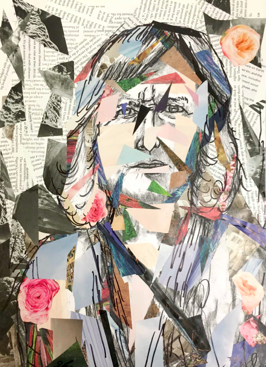 Mixed Media Portrait by Laura (Advanced Art)