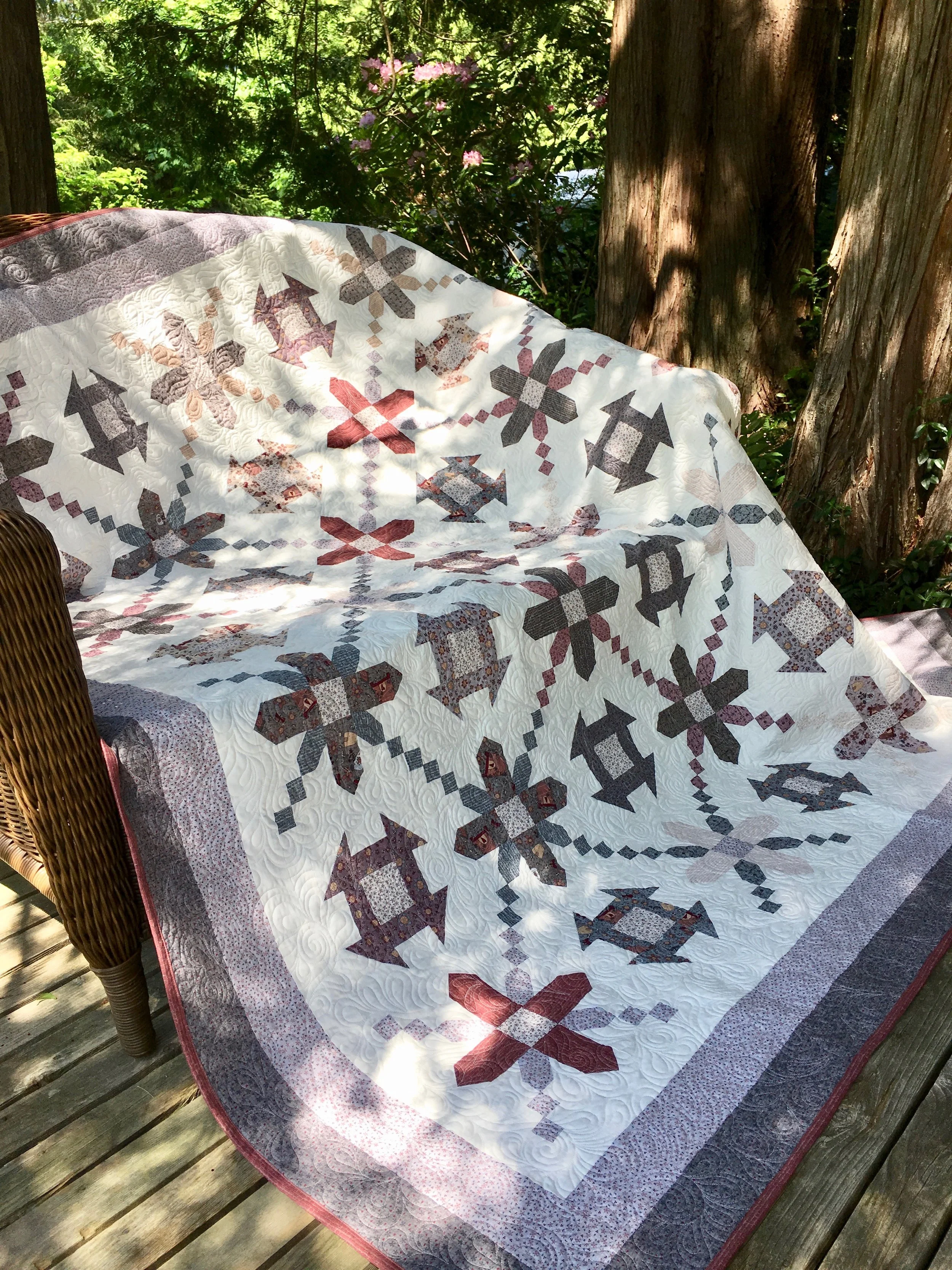Happy Garden Quilt - featuring Lynette Anderson ’s “Sweet Garden of Mine” collection (Designed by Wendy Sheppard , Created & Quilted by Penny Barnes )