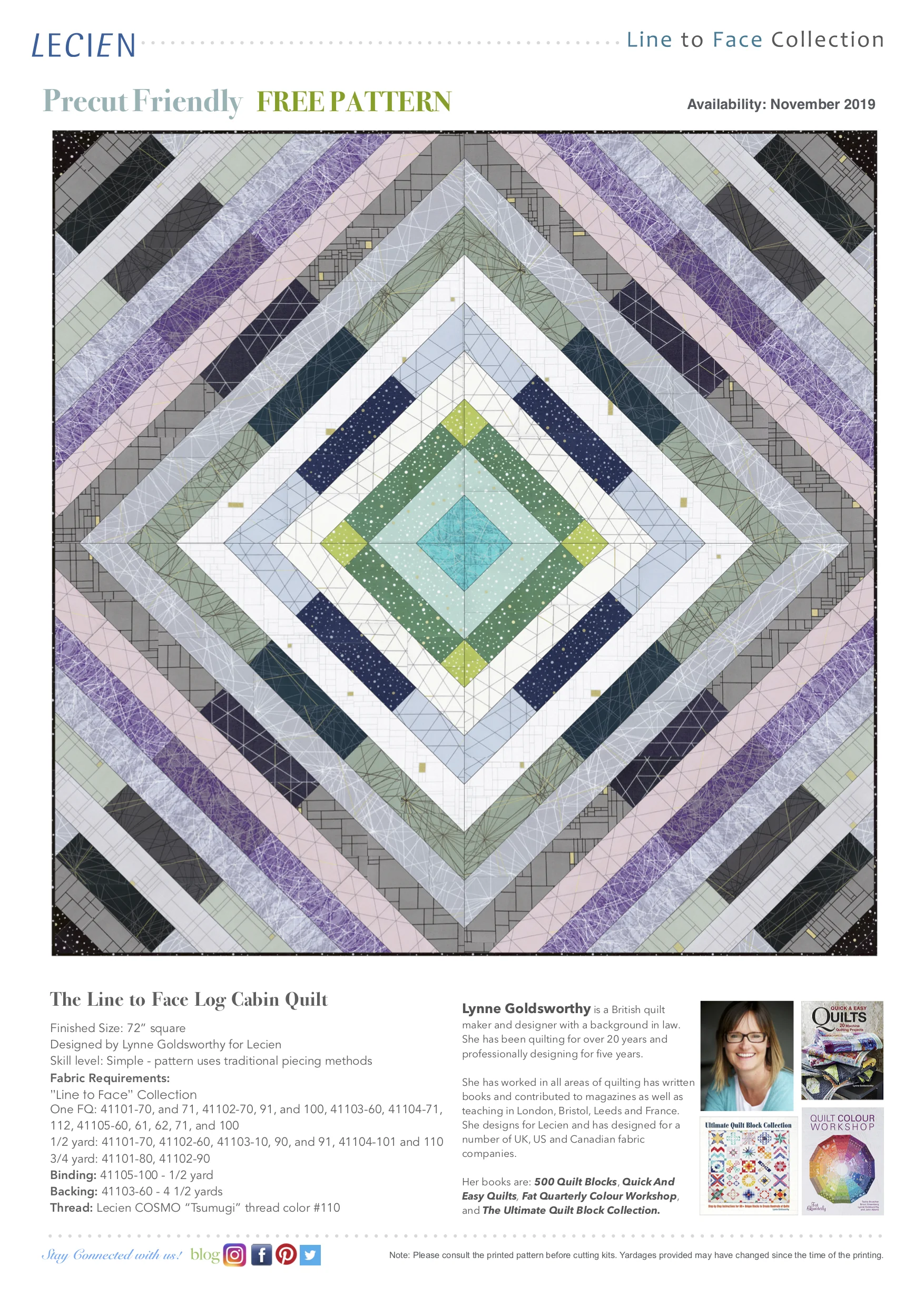 Free Patterns Lecien Fabrics