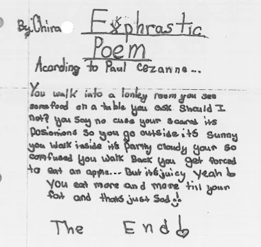 Exphrastic Poem by Chira