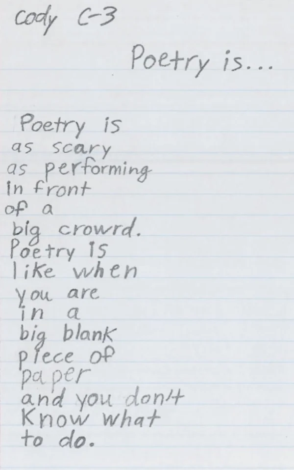 Poetry Is by Cody