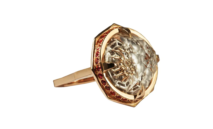 Luke Goldsmith Money Spider Ring Rose Gold