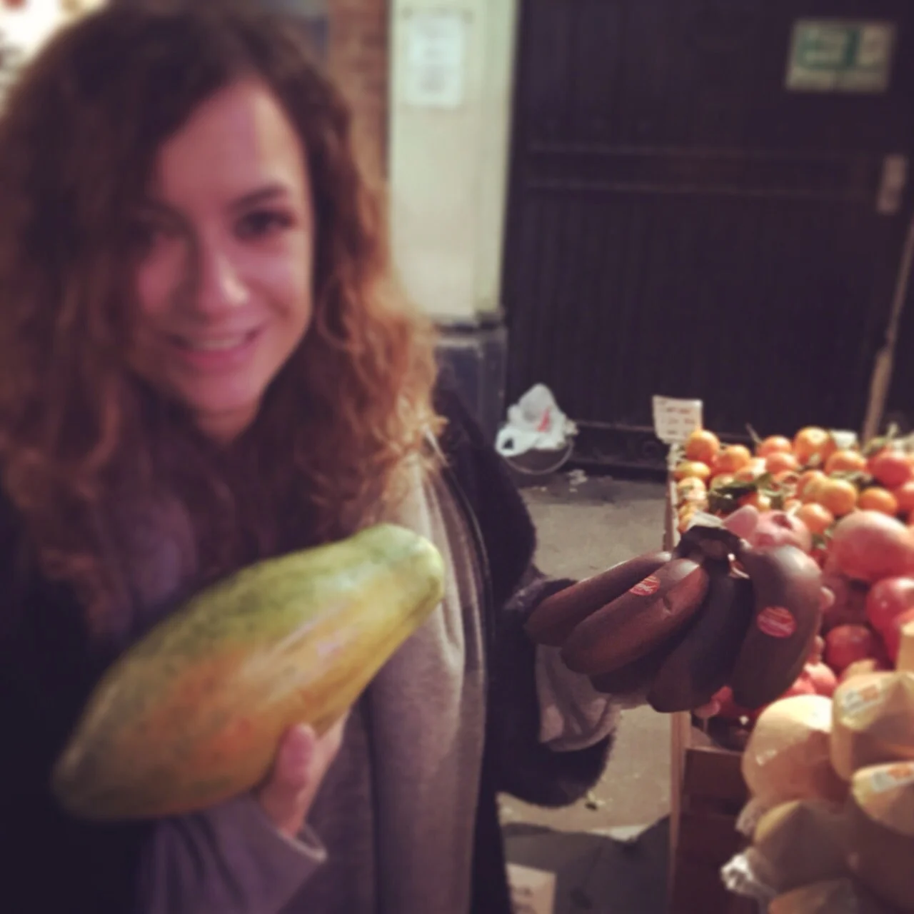 Dudhi and red bananas