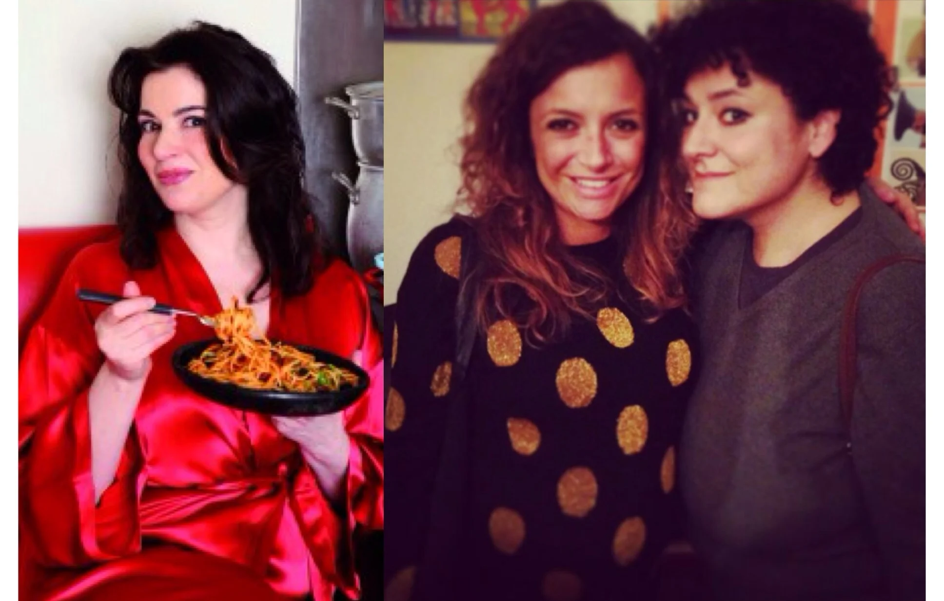 Me between my 2 favourite tv chefs Nigella Lawson and Mariatolmina Ciriello