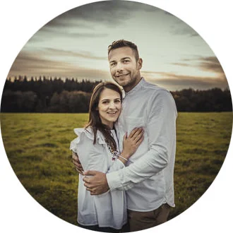 Engagement photo of a couple for their engagement session in Fair Oak. Hampshire