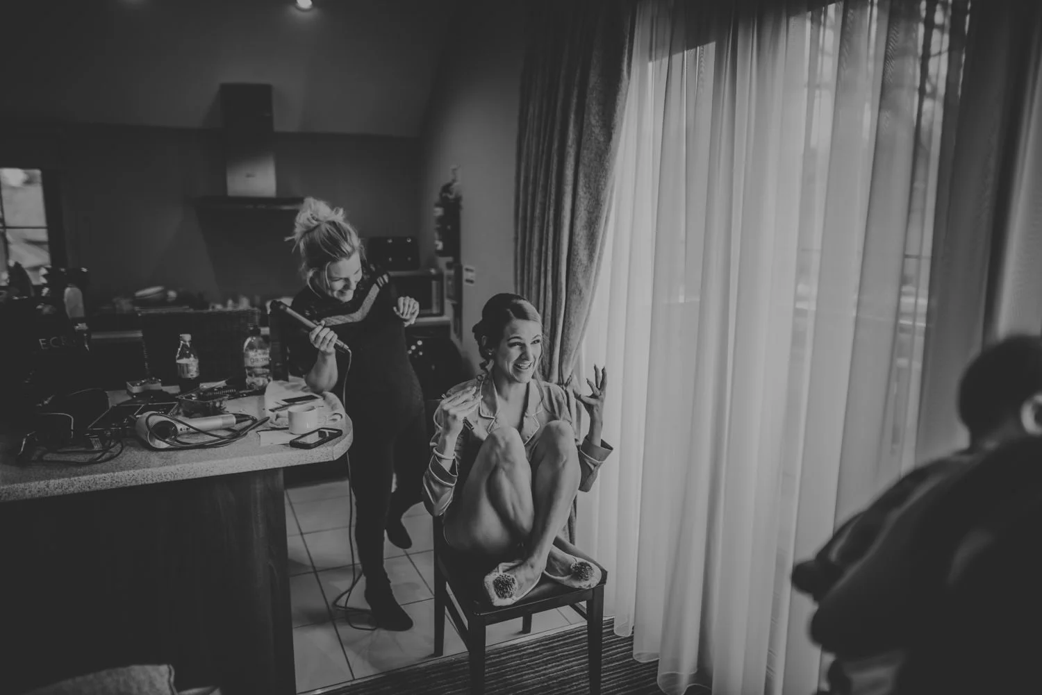 Bride Getting Ready at Old Thorns Hotel in Liphook before the wedding