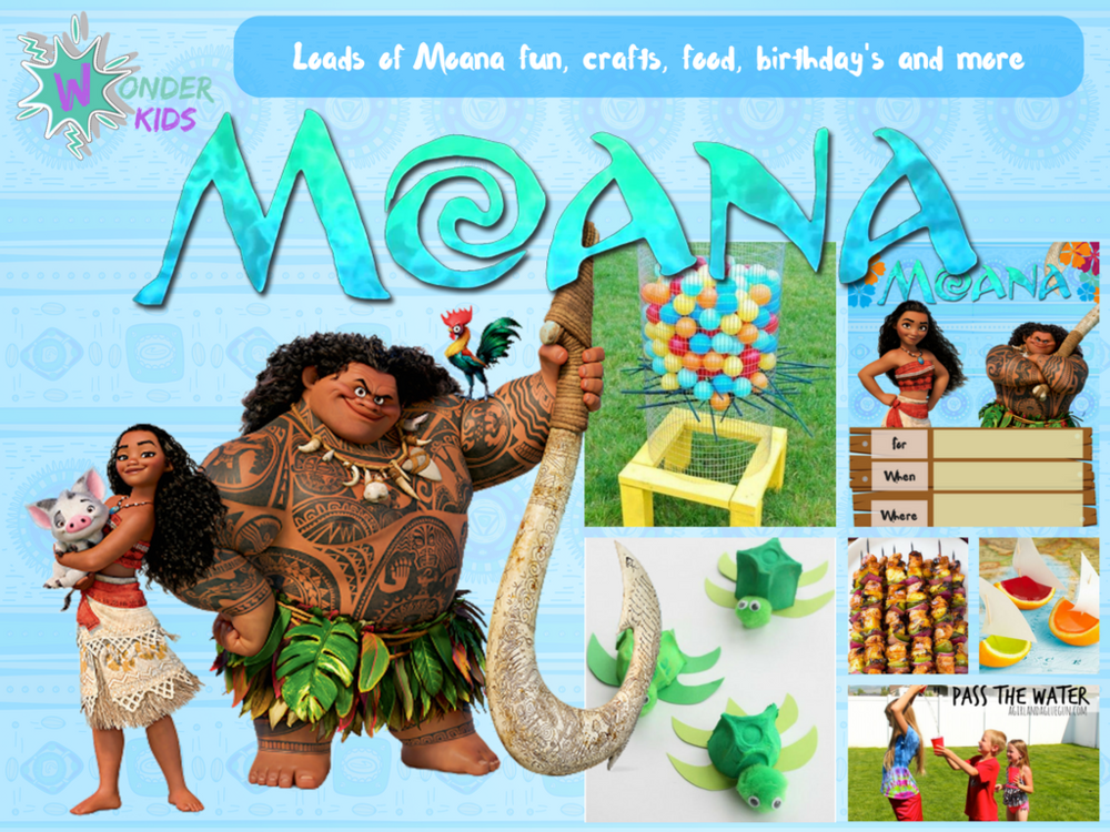 Moana - Crafts and Games — WK
