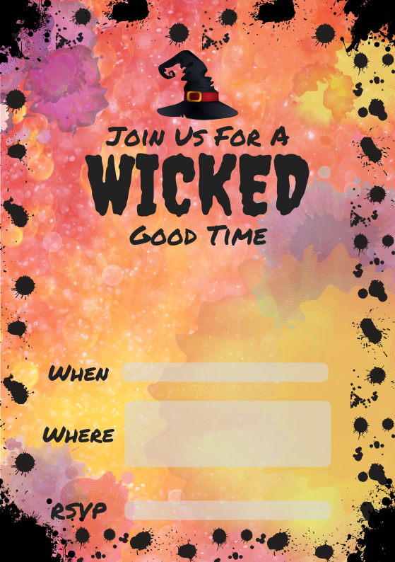 Wicked Halloween Party Invite