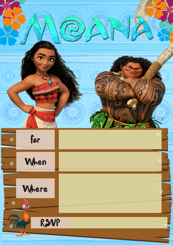 Moana party Invite