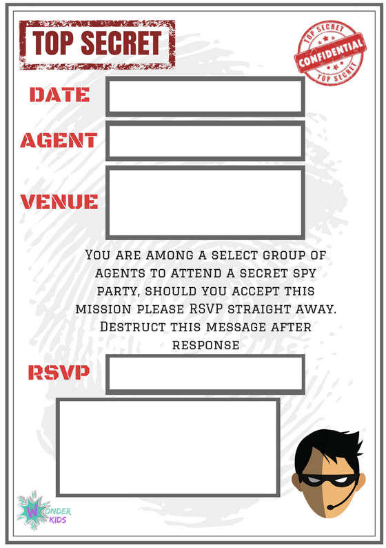 Secret Agent Invite