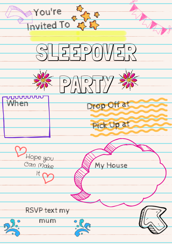 biggest collection of party invitations wonder kids sleepover party invitations