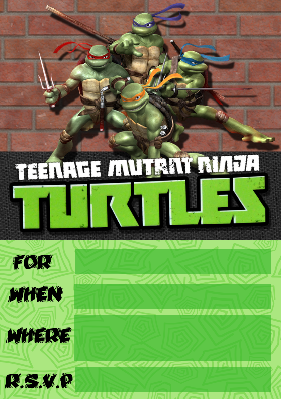 Ninja Turtle Invite
