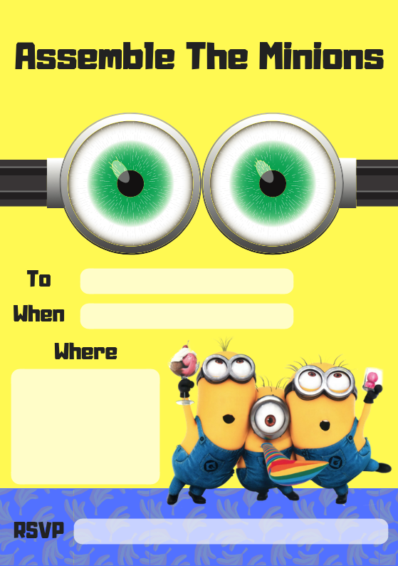 Minion Party Invite