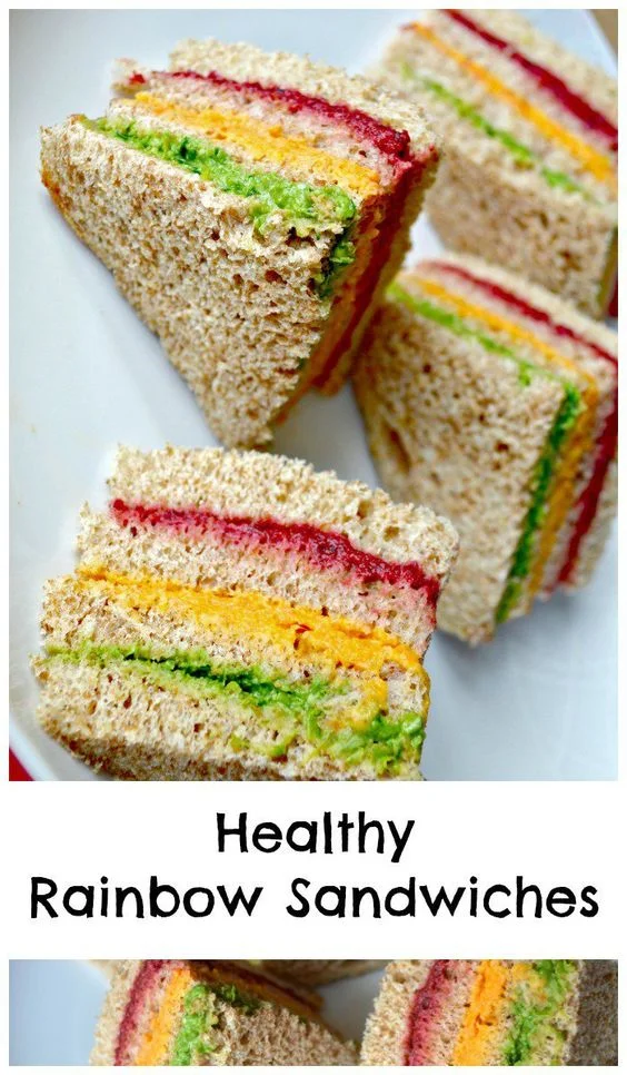 Healthy rainbow Sandwiches