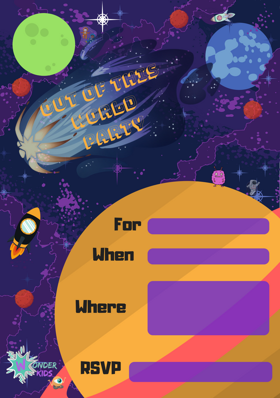 Space Party Invite