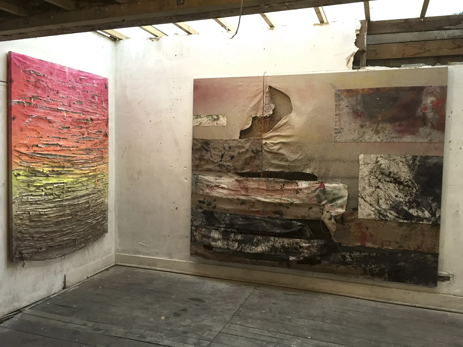 NCP Car Park Rave, 2016 (L), Bumpkin Zoo,2015 (R) bt Chris Stead