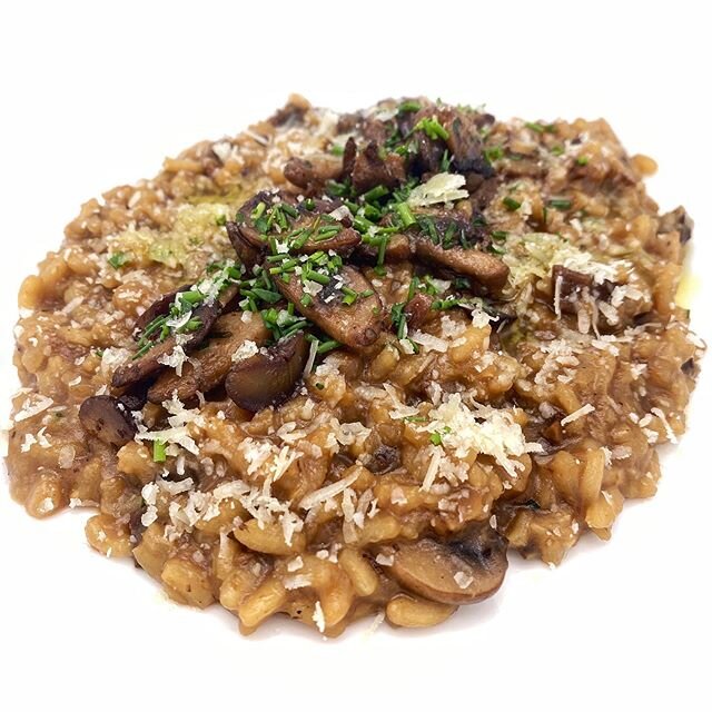 Mushroom &amp; Chestnut Risotto 
Rich, creamy, intense and full of flavour. This risotto is comfort food at its best. Risotto is a northern Italian rice dish, cooked with broth, until it becomes creamy. I&rsquo;ve used several pantry and fridge stapl