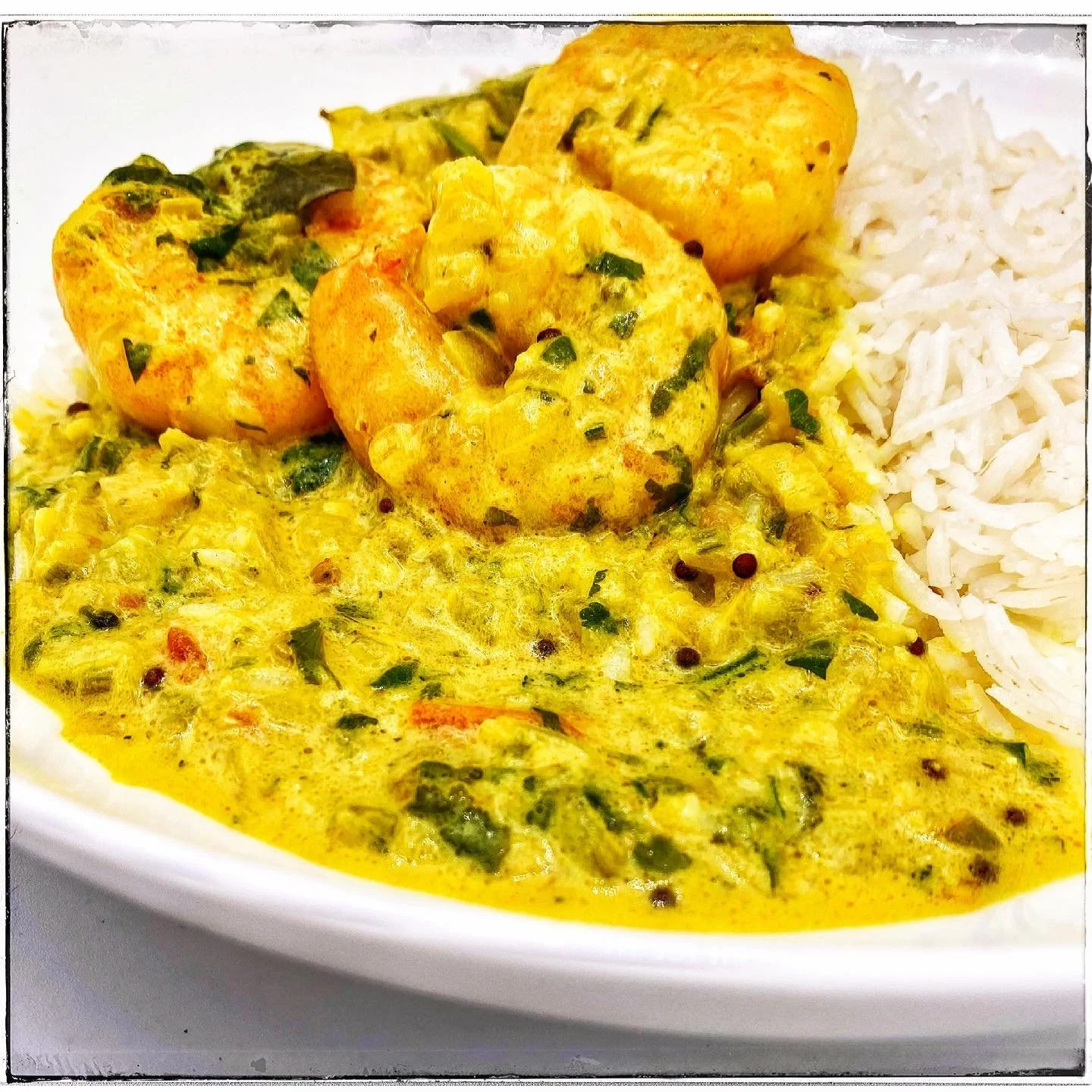 Prawn Moilee
&bull;
This is my &lsquo;South Indian Sunshine Curry,&rsquo; which reveals a wealth of flavour. Make it and you&rsquo;ll truly be blown away. The layers of flavour unravel, to reveal a taste sensation made up from the alchemy of such sim