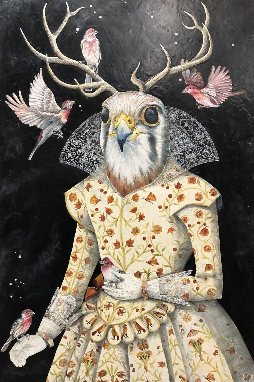 Garden Party 2018 Available.. 48"x 72" Encaustic on Panel