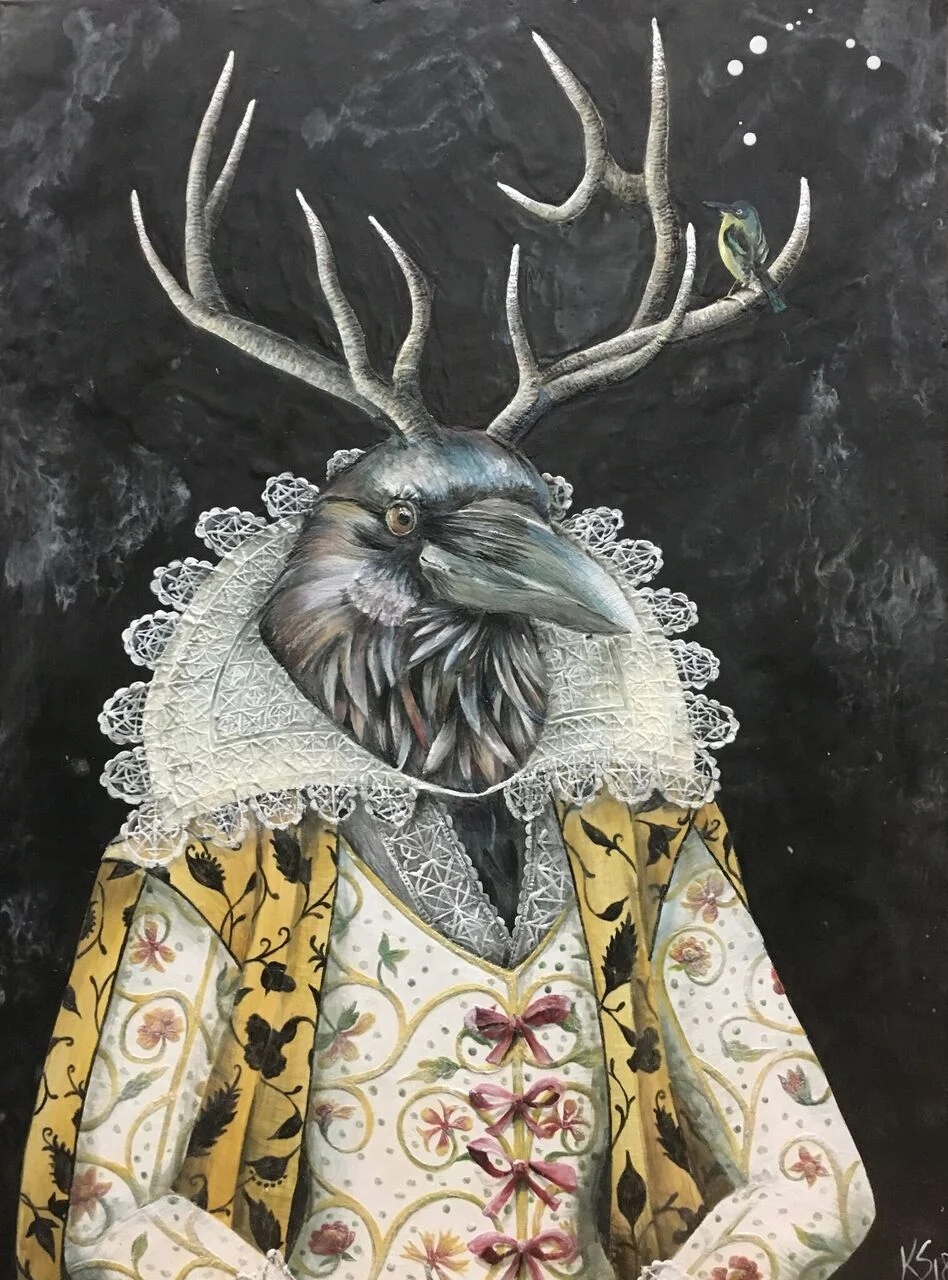 April Showers 2018 Available.. 30"x 40" Encaustic on panel