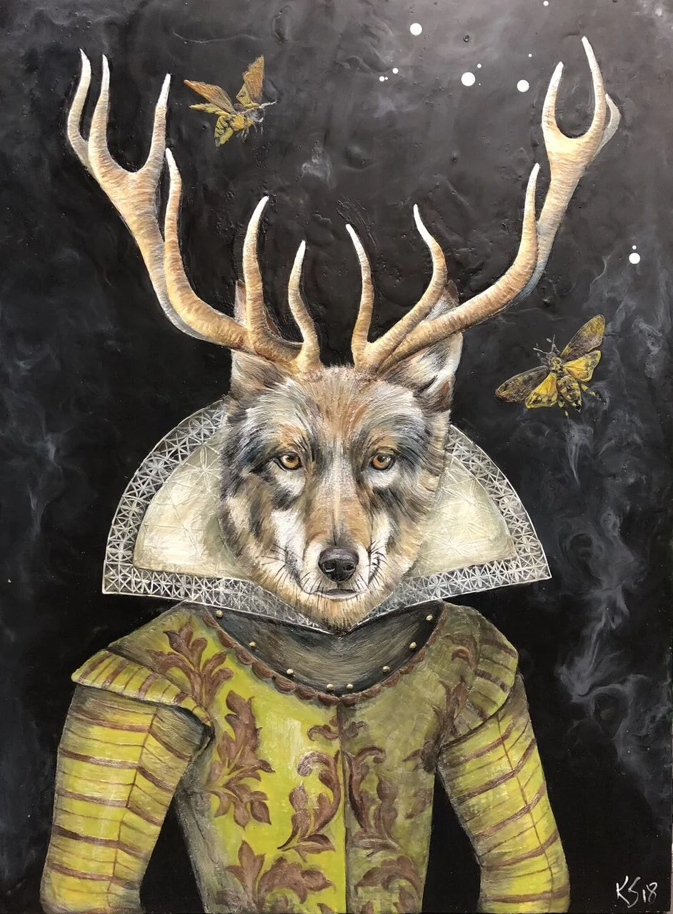 Dark And Stormy 2018 Available.. 30"x 40" Encaustic on Panel