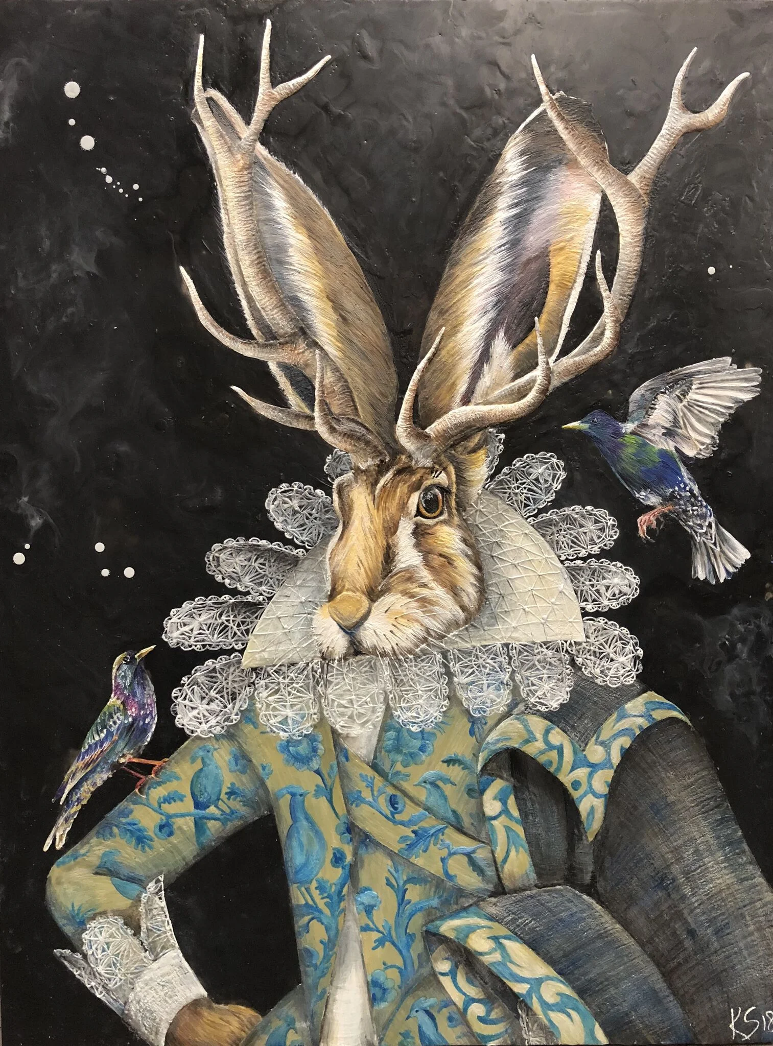 The After Party 2018 36"x 48" SOLD Encaustic on Panel