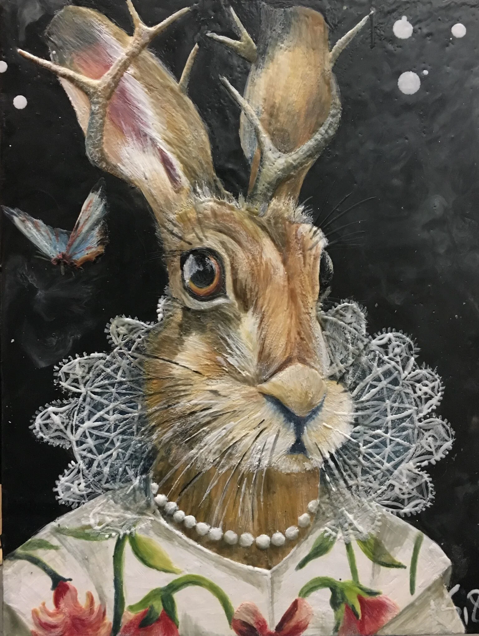 ﻿Rejuvination SOLD 2018 12"x 16" Encaustic on Panel