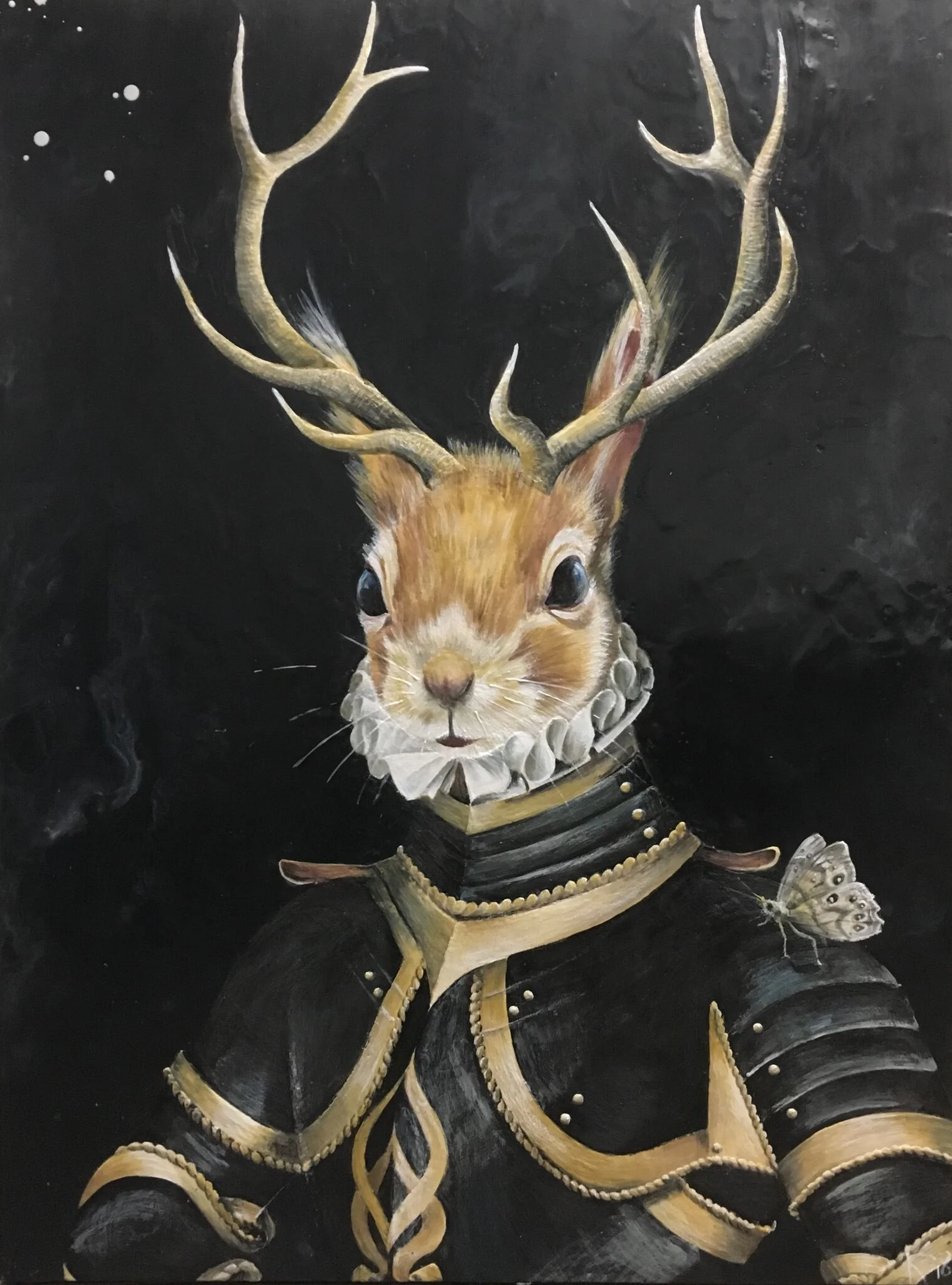 The Knight Moth 2018 30x40 SOLD