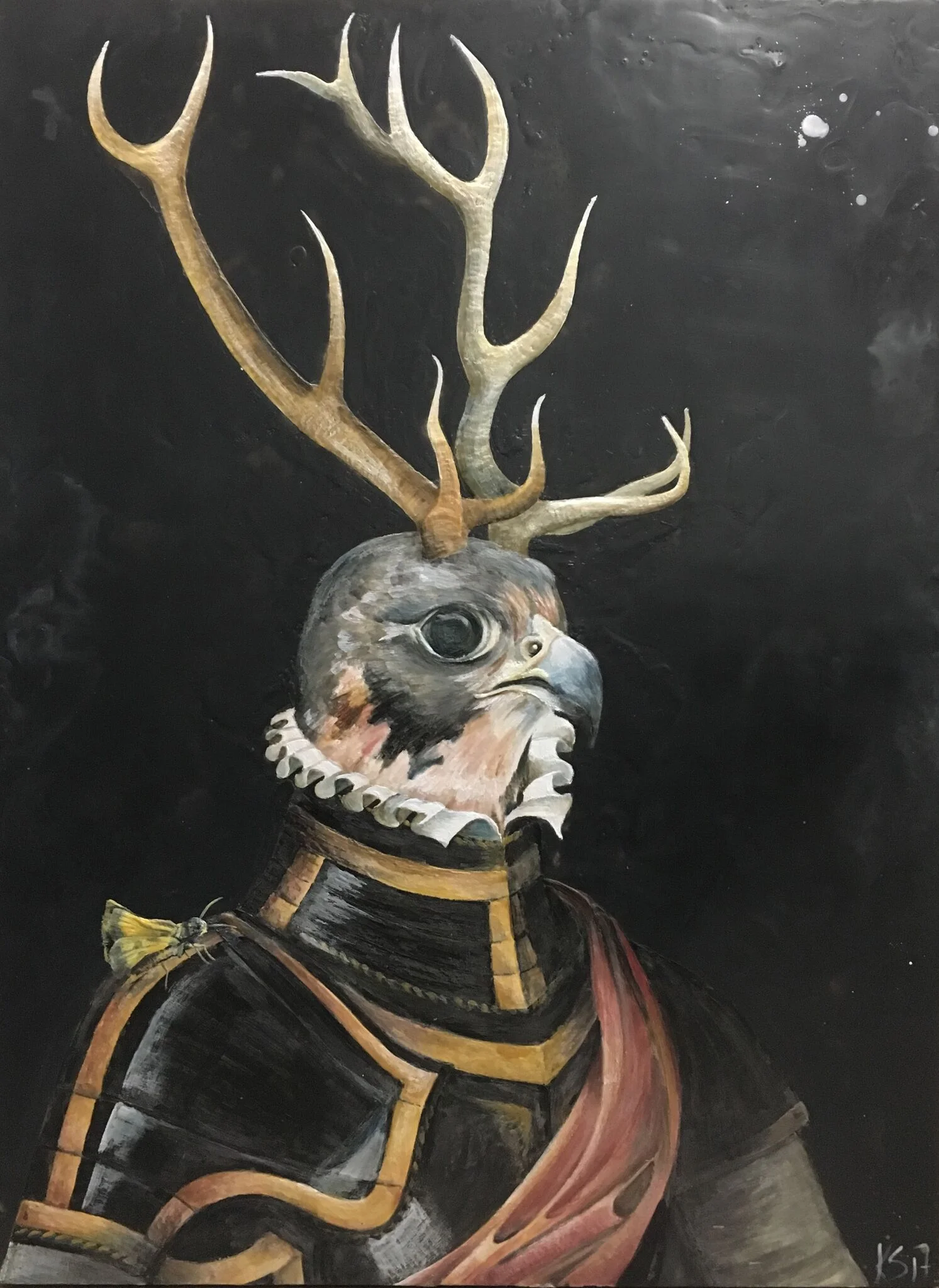 Knight Flight 2017 Available.. 30x40 Encaustic on Panel