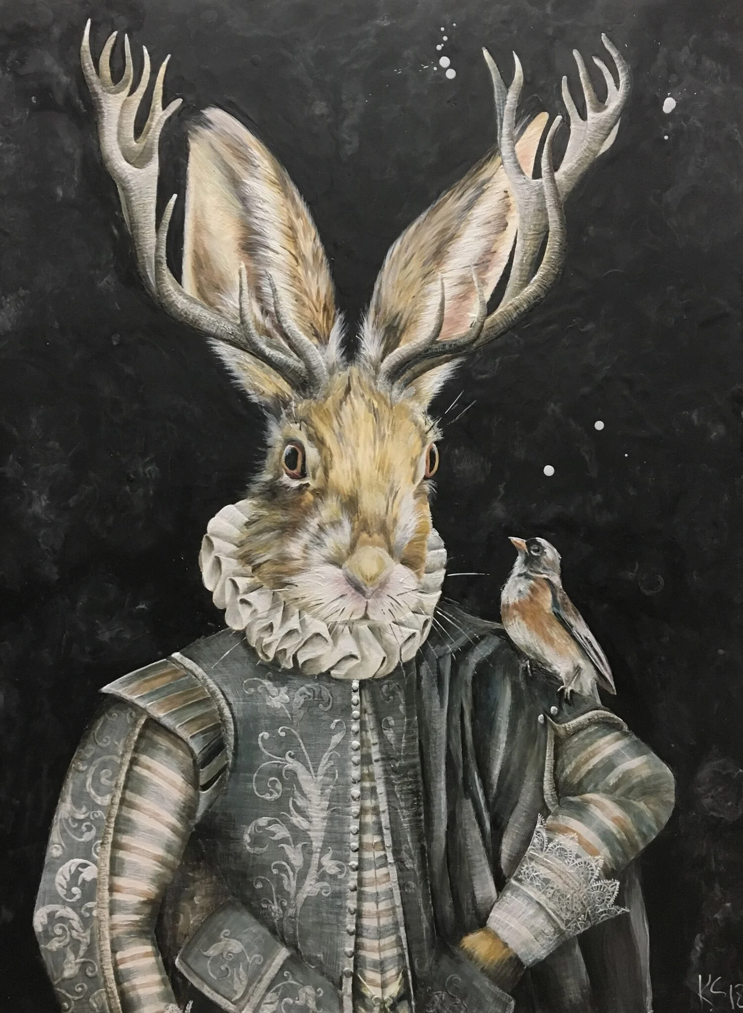 Jacques E Loupe et ami 2018 36x48 SOLD