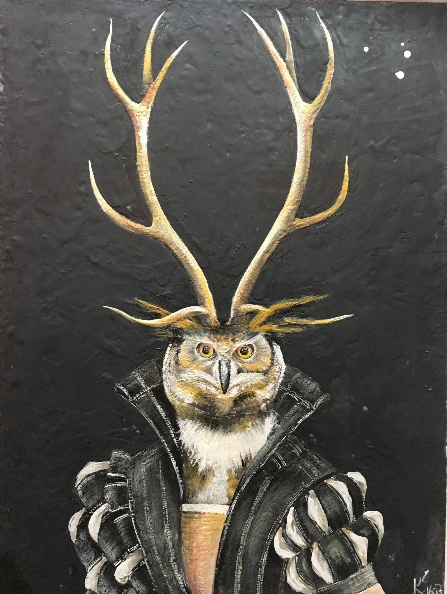 Justice 2016/2018 Available.. 30x40 Encaustic on Panel