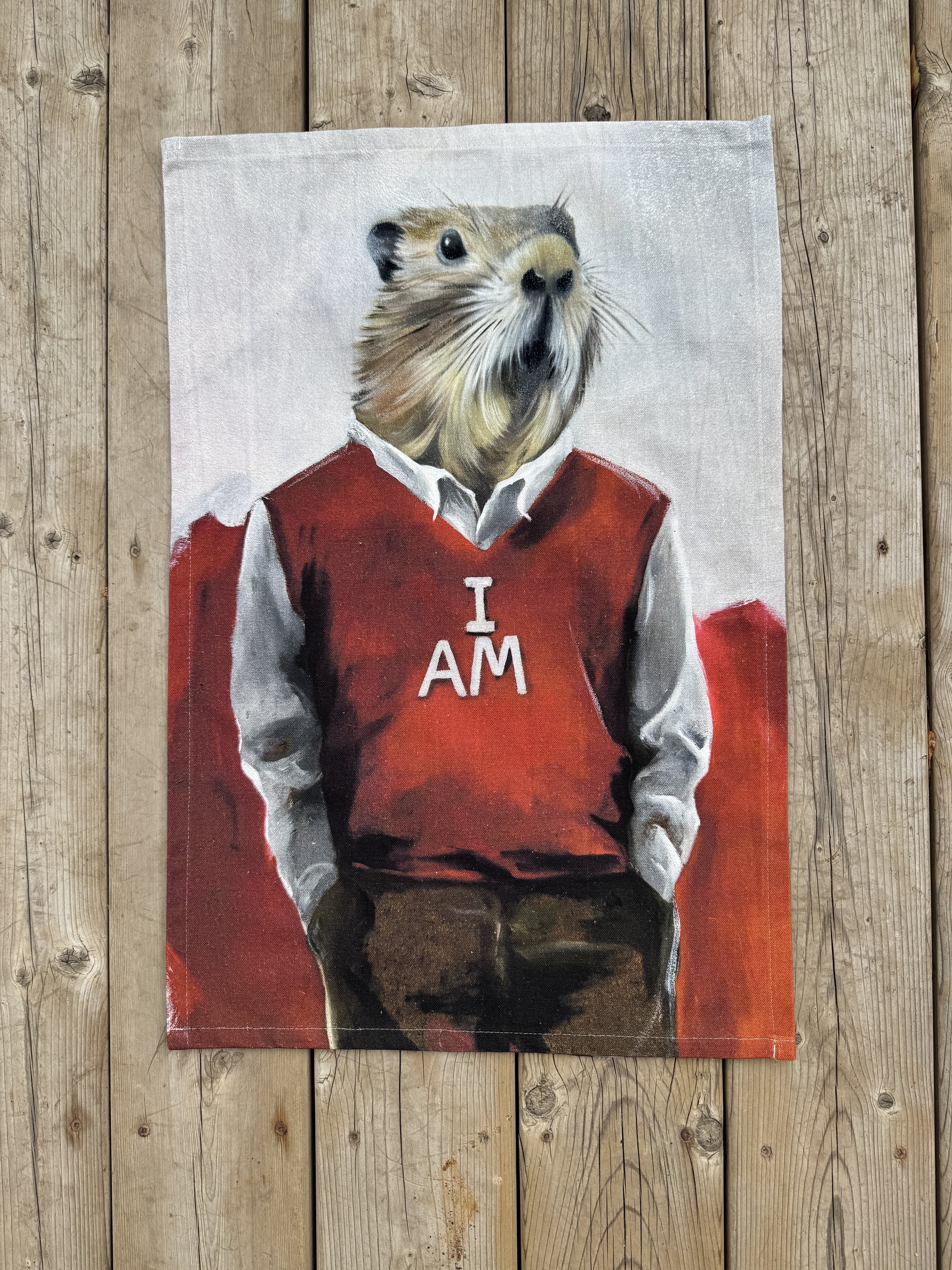 beaver tea towel made in Canada