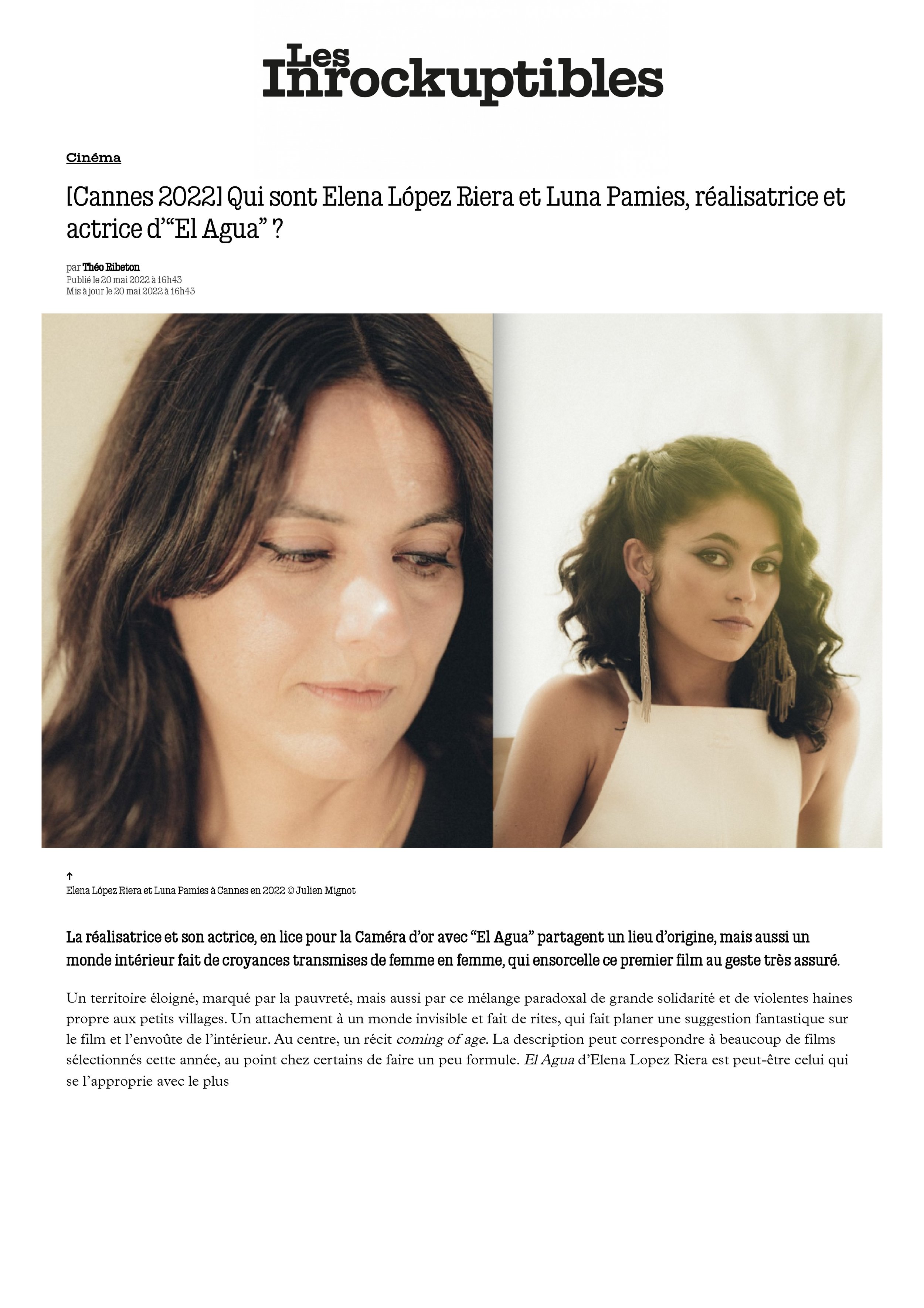 [Cannes 2022] Qui sont Elena López Riera et Luna Pamies, réalisatrice et actrice d'“El Agua” _ - Les Inrocks.jpg