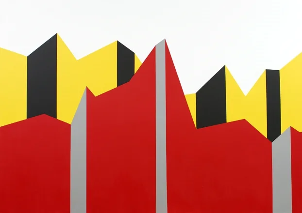 Acrylic on canvas 180 x 300 cm.