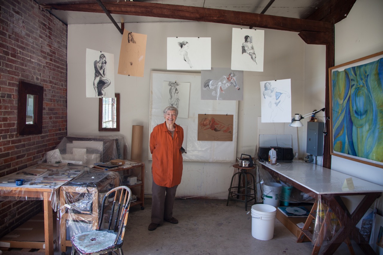 Nancy in her studio.