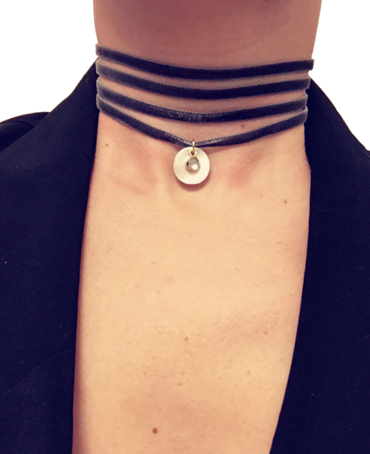 Grey Wrap w/Smoky Grey Crystal