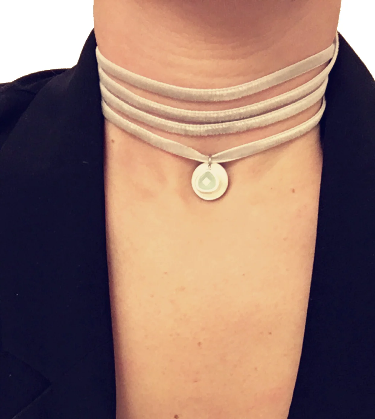 Ashy Wrap - w/Turquoise Crystal