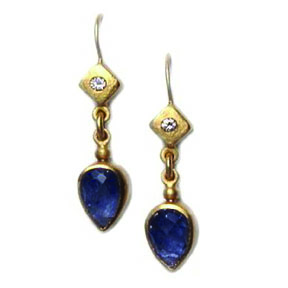 20K Gold , Diamond & Blue Sapphire