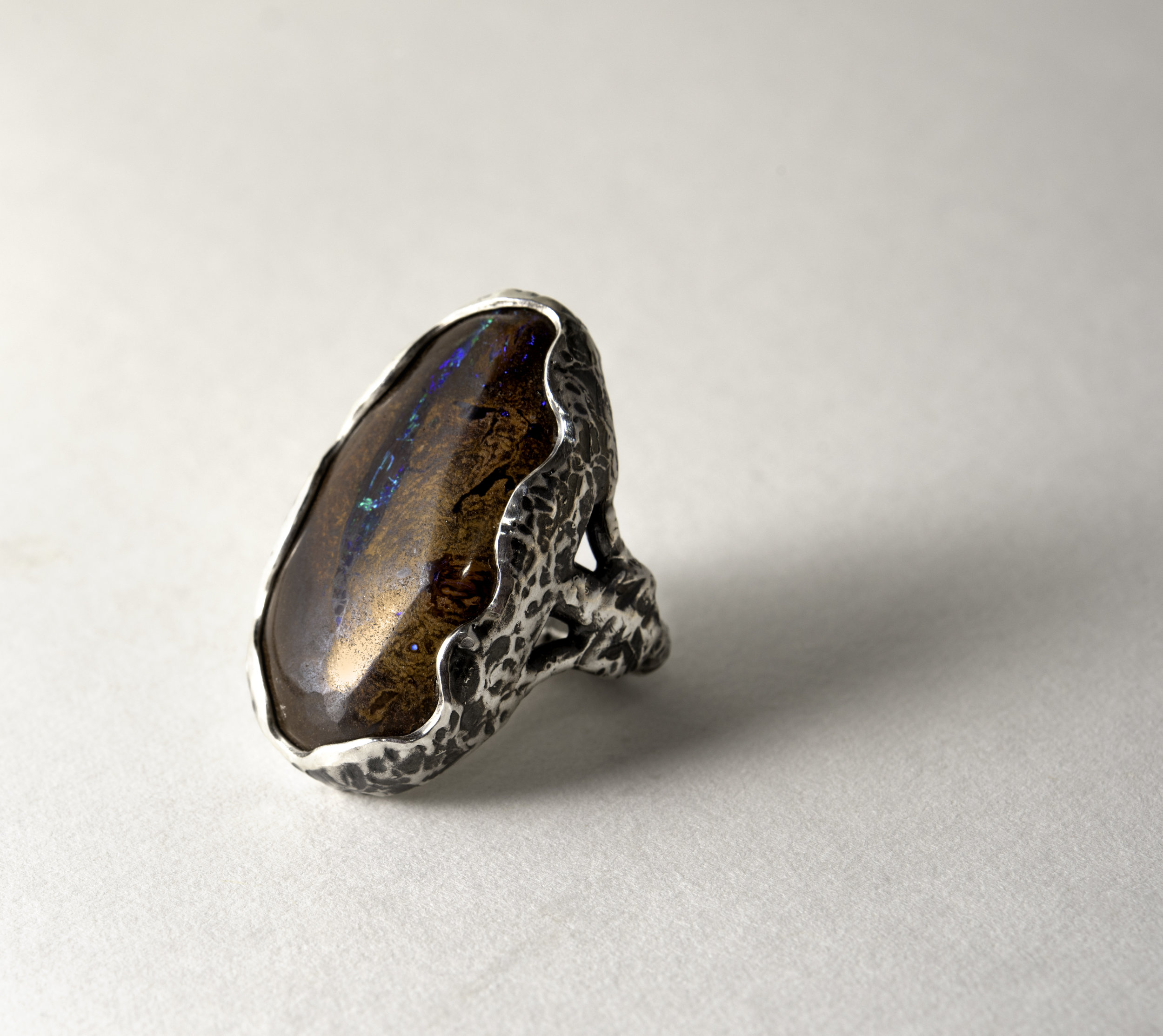 Sterling Silver Yawah Opal Ring