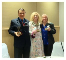 Elisabeth is awarded Psychic Ambassador 2013 for her work as past Vice President of Australian Psychic Association &amp; is seen here with 2 other award winners Victor &amp; Wendy Zammit at the presentation in Sydney.