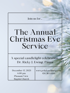 Annual Christmas Eve Service 