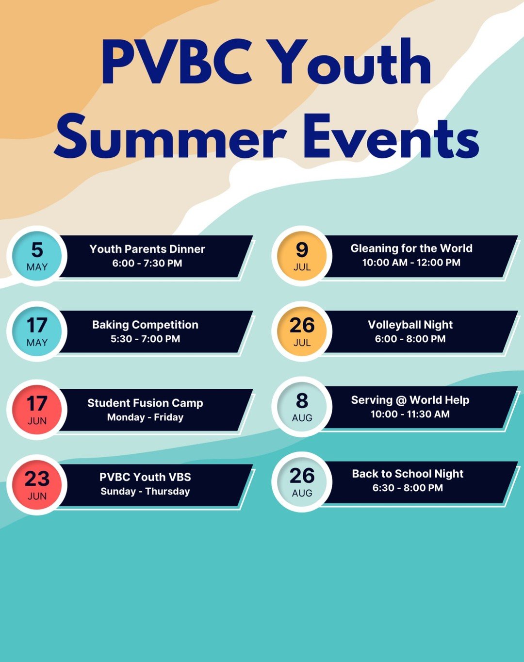 Check out our upcoming Summer Youth Events!