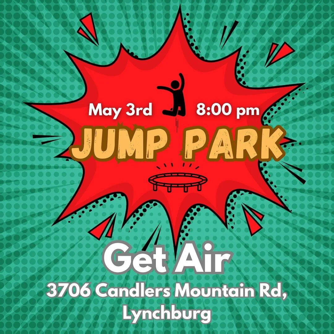 Come jump with us on May 3rd at 8:00pm at GetAir and BRING A FRIEND! 🫂