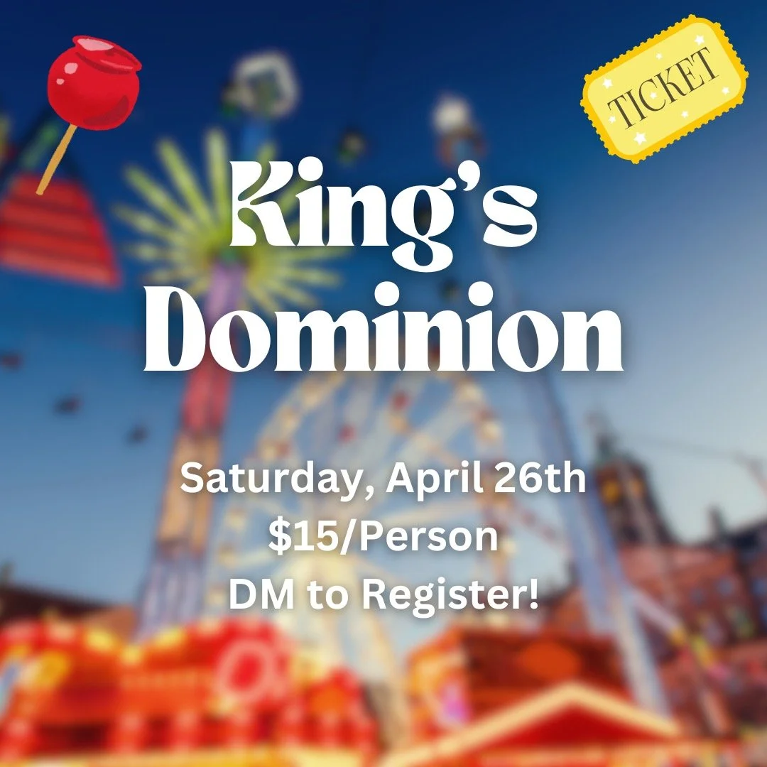 Join us Saturday, April 26th, for our annual King's Dominion trip! 🎢 The Cost is $15 per student. DM for more details and to register!
