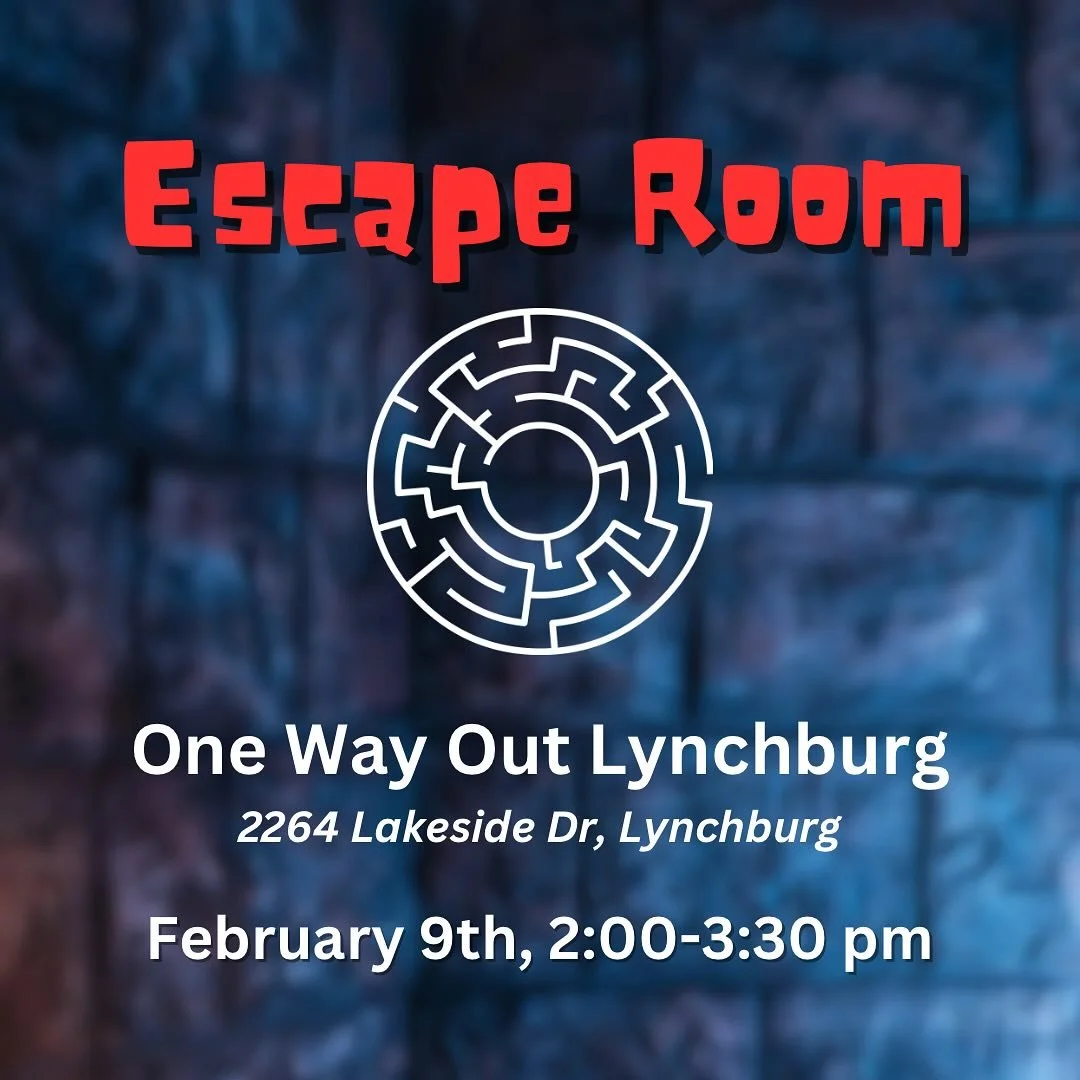 Join us February 9th for an Escape Room adventure! 🔓🔑