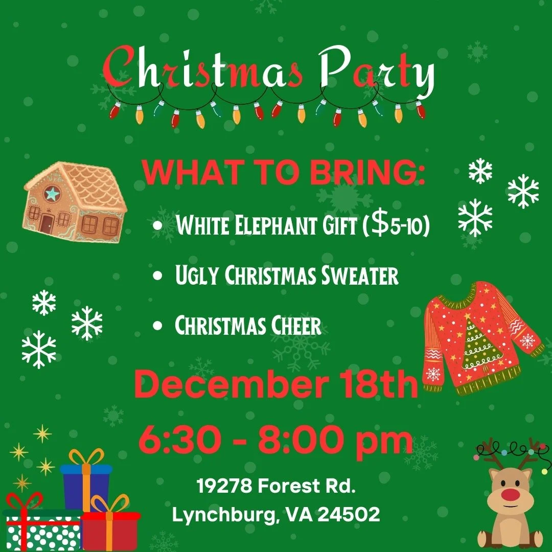 Don't forget our Christmas party is next week at 6:30 pm! Hope to see you there! 🎄❄️