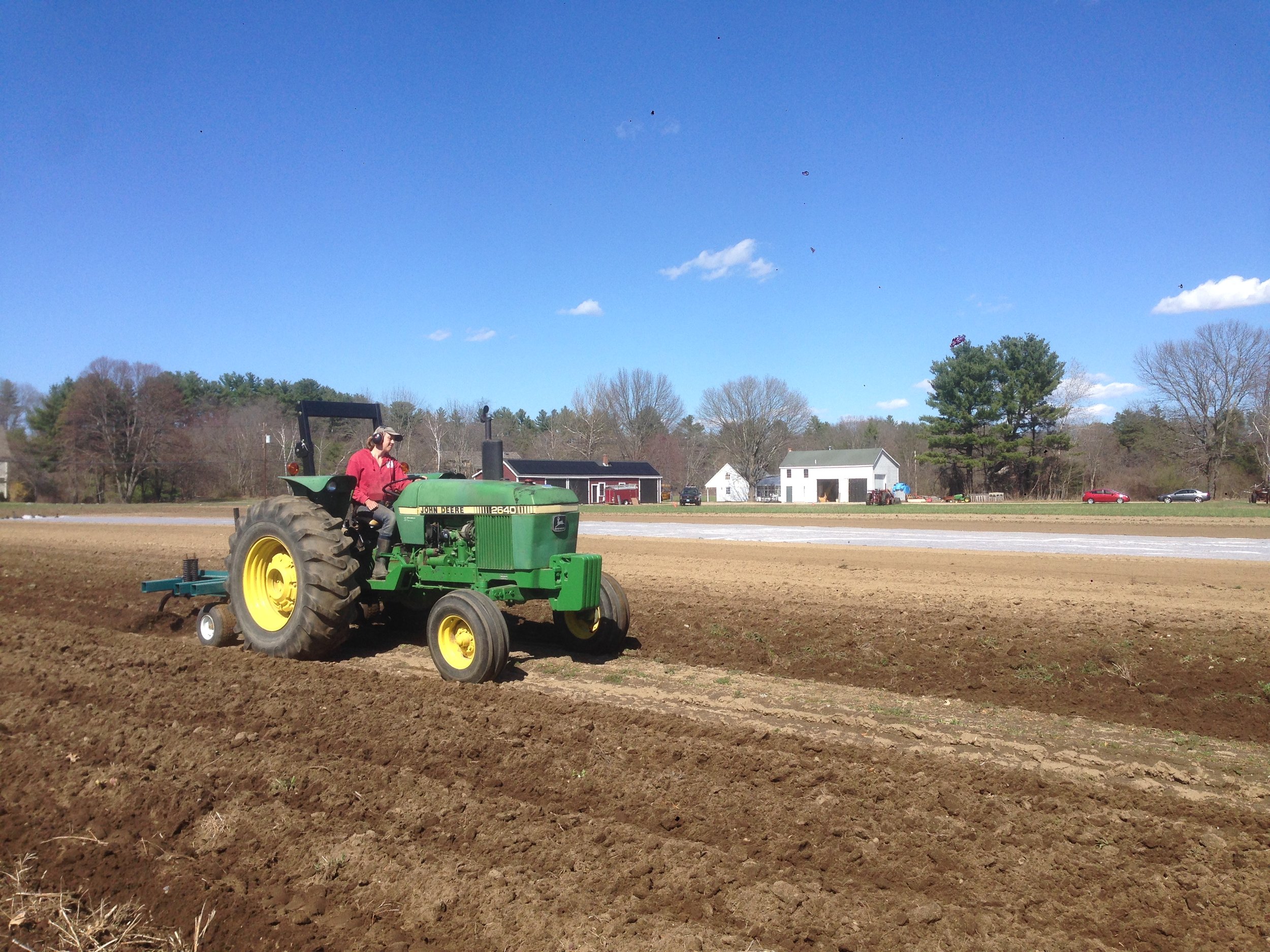 Plowing the fields with our new chisel plow! 