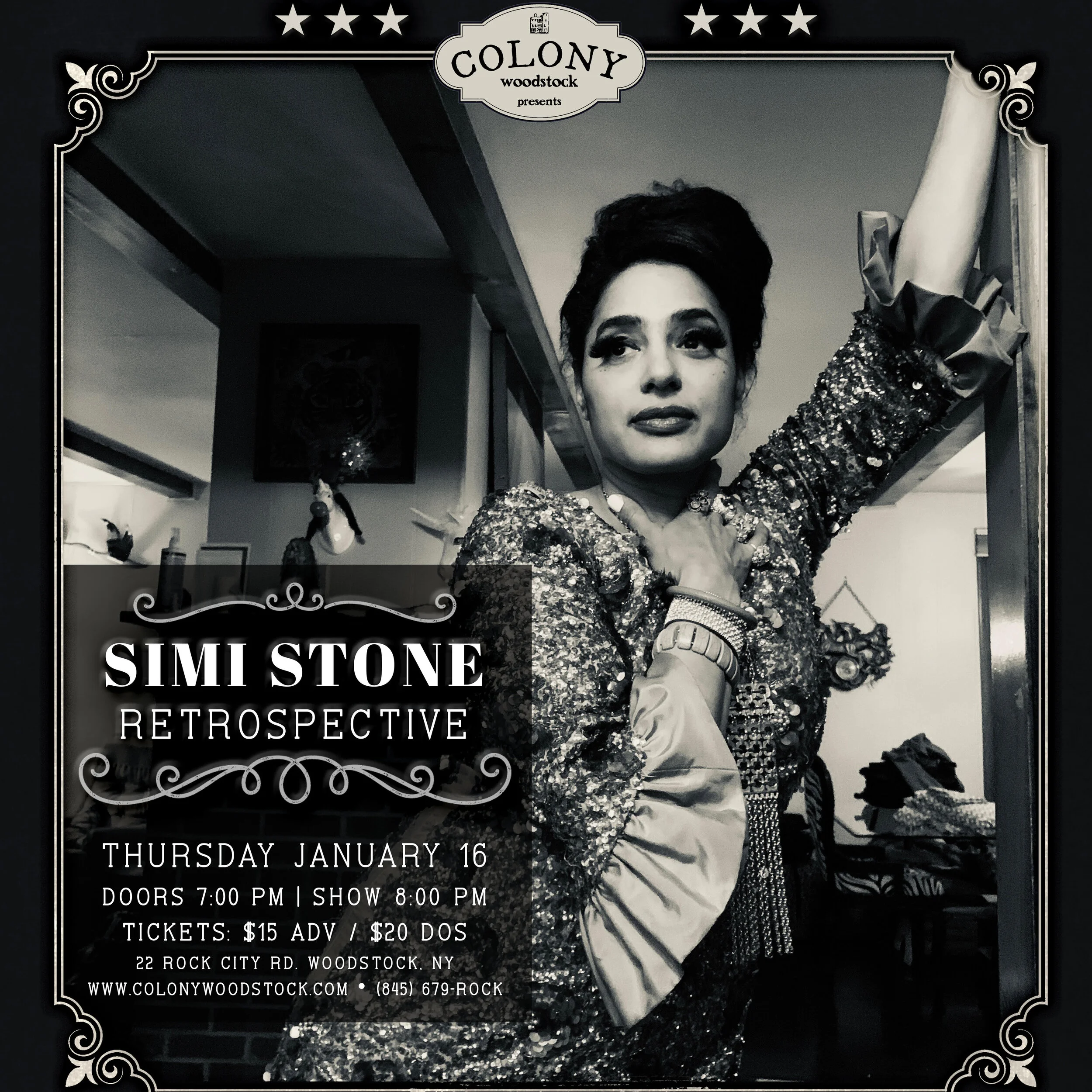 Simi Stone Announces Retrospective Show in Woodstock, NY