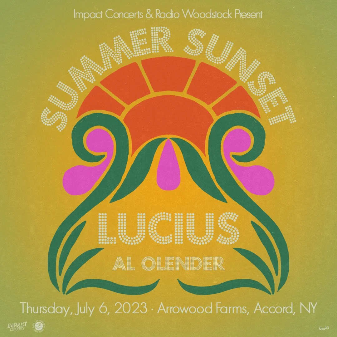 Impact Concerts announces Lucius with Al Olender at Arrowood Farms on July 6th